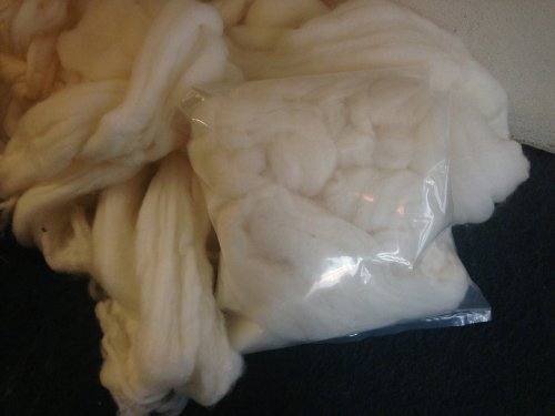 Merino wool tops, white 100gm