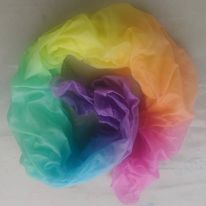 Muslin Playcloth, Pastel Rainbow 3m x 90cm