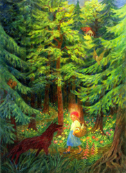 Little Red Riding Hood Print P3745E
