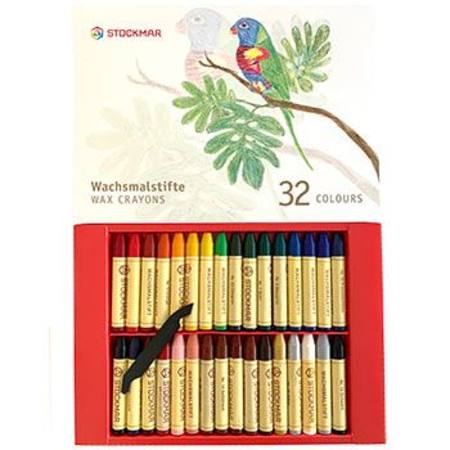 Stockmar Wax Crayons 32 Blocks in Cardboard Gift Display Box. 85035320