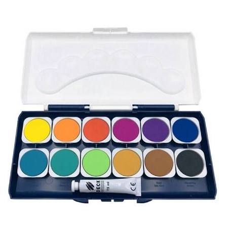 Watercolour Paint Set - 12 colours + tube of white paint