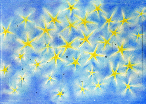 AK066 Advent Stars - small Advent Calendar