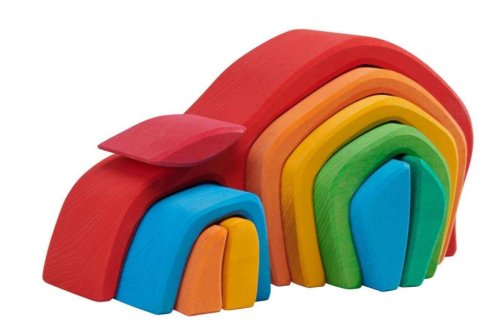 Gluckskafer Wooden Blocks - Tunnel House 10pcs