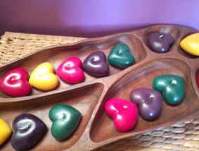 Golden Heart sweet heart Beeswax candles