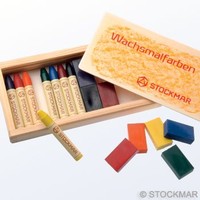 Crayons Stockmar Combi.Set 8 blocks & 8 sticks Wooden Box