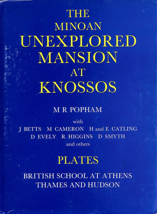 The Minoan Unexplored Mansion at Knossos: Plates (Supplementary volume)