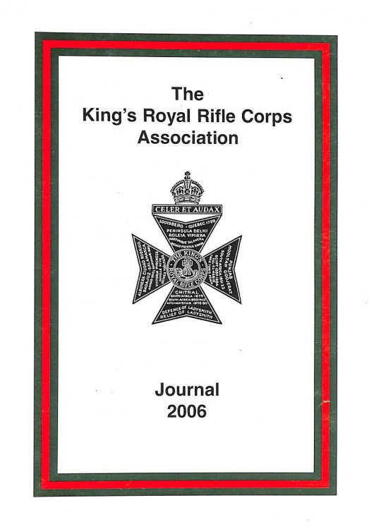 The King's Royal Rifle Corps Association Journal 2006