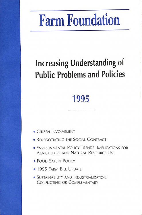 Increasing Understanding of Public Problems and Policies 1995