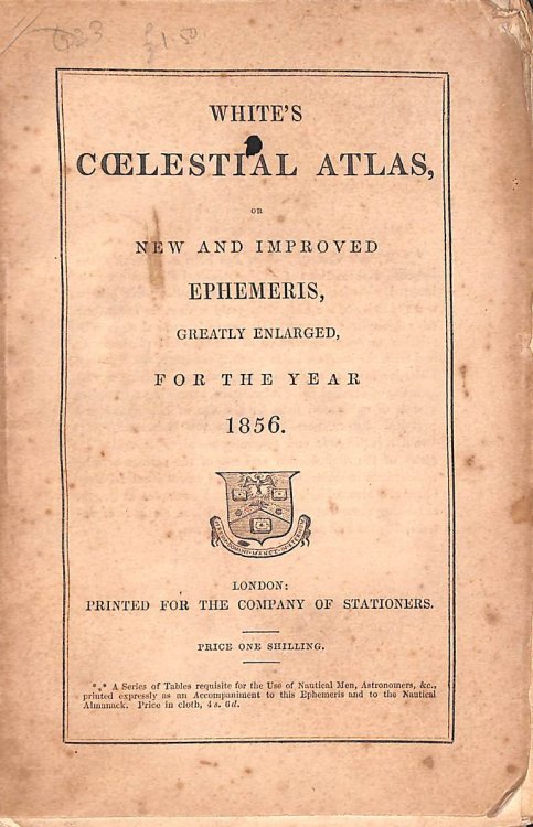 White's Coelestical Atlas or Ephemeris for the Year 1856