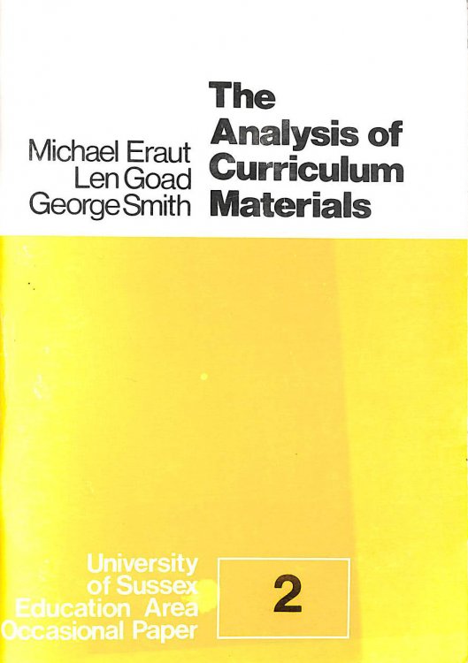 The Analysis of Curriculum Materials