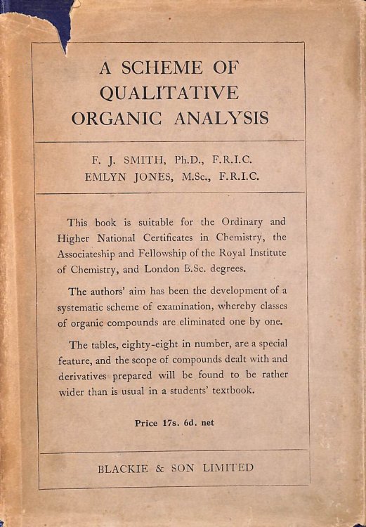 A Scheme of Qualitative Organic Analysis