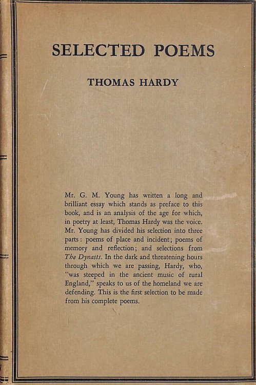 Selected Poems by Hardy, Thomas