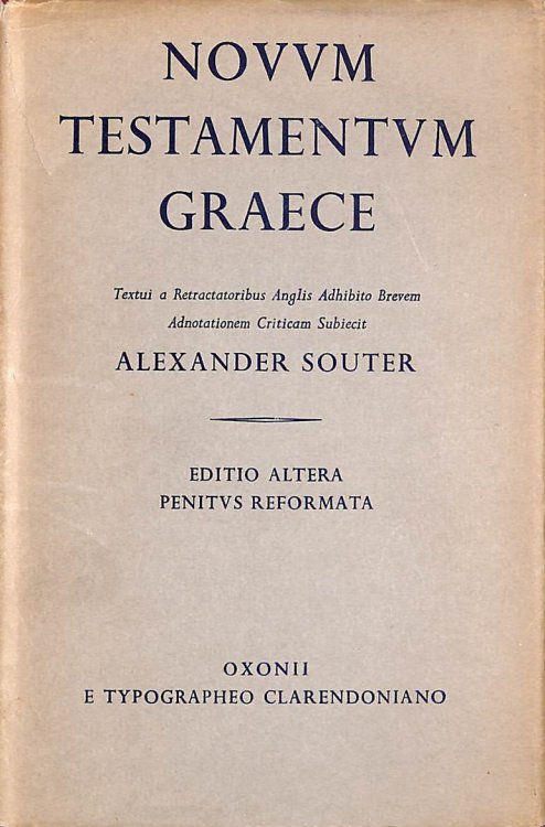 Nouum Testamentum Graece: Textui A Retractatoribus Anglis Adhibito Breuem Adnotationem Criticam Subecit