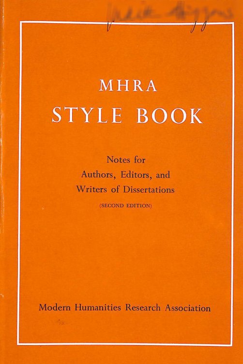 Style Book: Notes for Authors, Editors and Writers of Dissertations