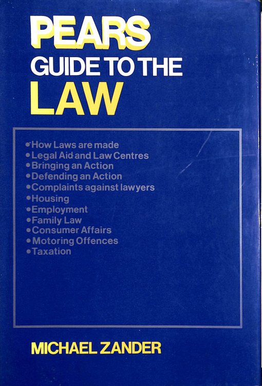 Image for Pears Guide to the Law Pears Guide to the Law