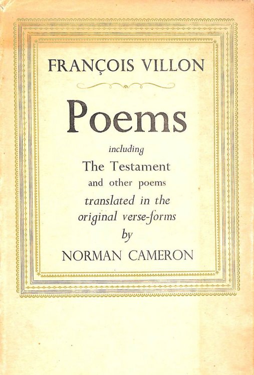 Poems Including The Testament And Other Poems