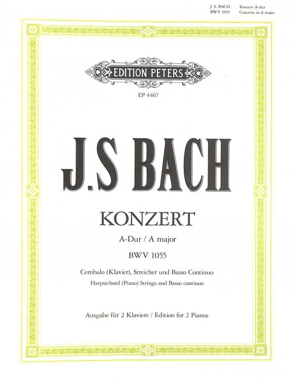 Concert A Bwv1055 Piano