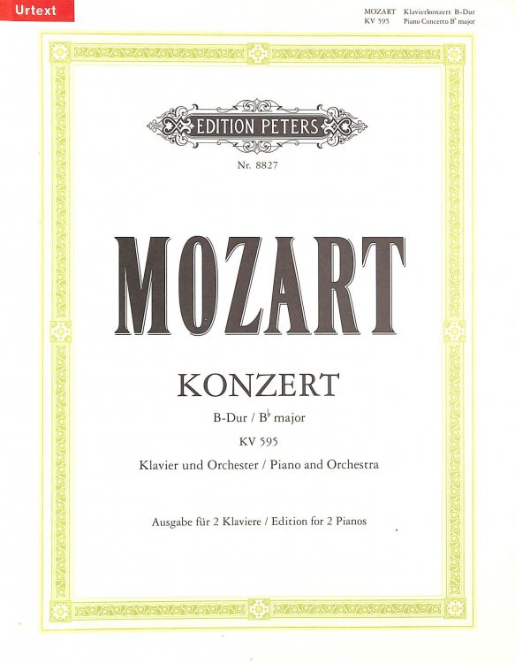 Piano Concerto in B Flat K595 (Edition for 2 Pianos)
