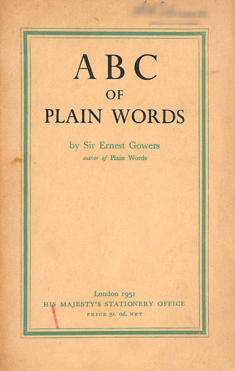 ABC Of Plain Words