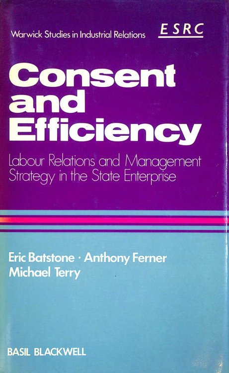 Consent and Efficiency: Labour Relations and Management Strategy in the State Enterprise (Warwick Studies in Industrial Relations)