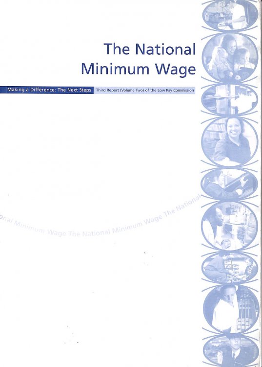 The National Minimum Wage: Making a different: The Next Steps. third report of the Low Pay Commission