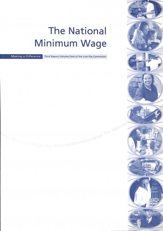 The National Minimum Wage: Making a Difference: Third Report Volume 1 (Command Paper)