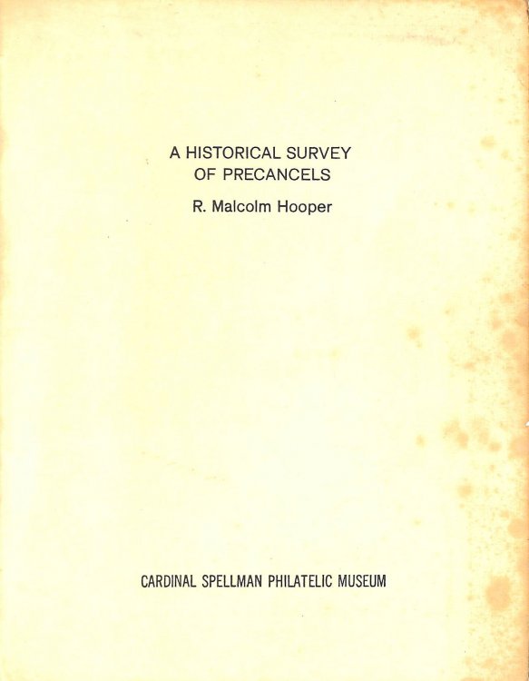 A historical survey of precancels