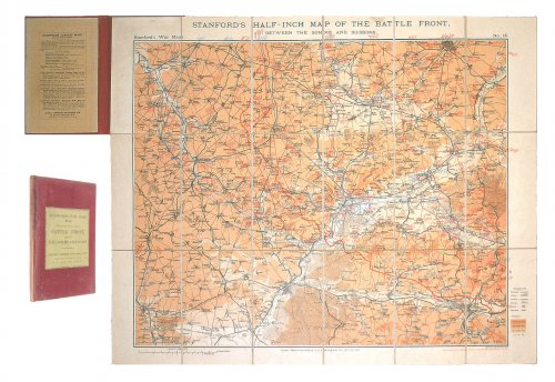 Stanfords War Maps No. 18: Half Inch Map of the Battle Front between The Somme & Soissons