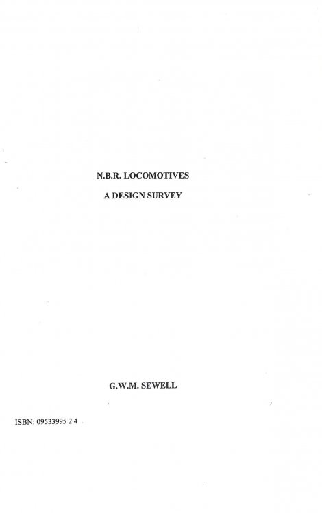 N.B.R. Locomotives: A Design Survey
