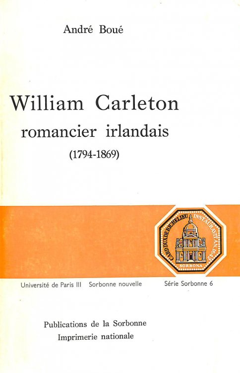William Carleton, romancier irlandais, 1794-1869