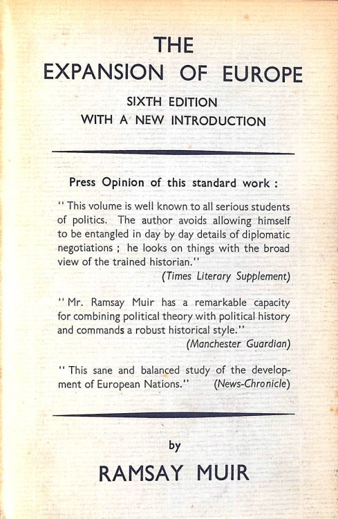 The Expansion of Europe