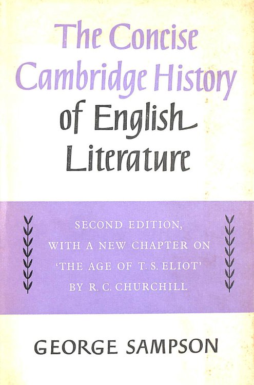 The Concise Cambridge history of English literature