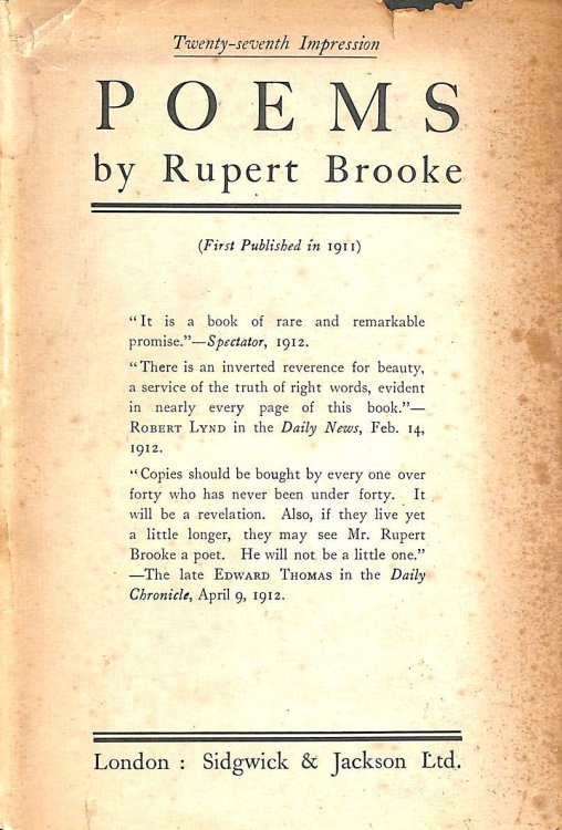 Poems by Rupert Brooke