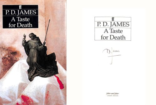 A Taste for Death, Signed by the author