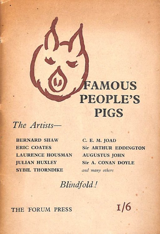 Famous People's Pigs. Blindfold Drawings.