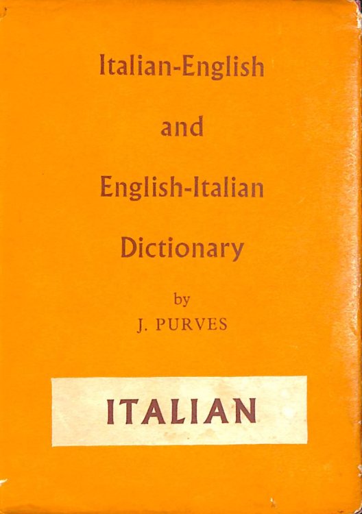 Italian-English and English-Italian Dictionary