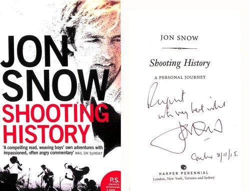 Shooting History: A Personal Journey., Gift inscription by the author