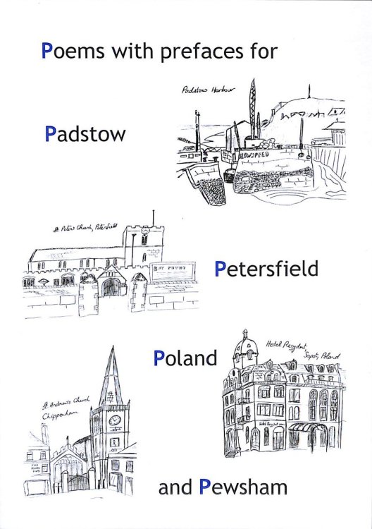Poems with Prefaces for Padstow, Petersfield, Pewsham and Poland, Gift inscription by the author