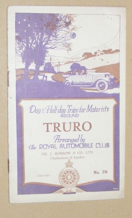 Day & Half day Trips for Motorists Around Truro Arranged By The Royal Automobile Club