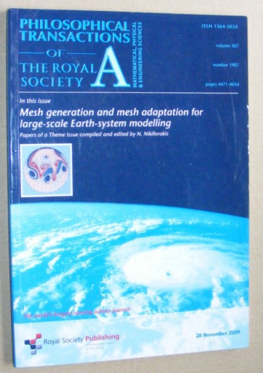 Philosophical Transactions of the Royal Society A vol.367 no.1907, 28 November 2009. Mesh Generation and Mesh Adaptation for Large-scale Earth-system Modelling
