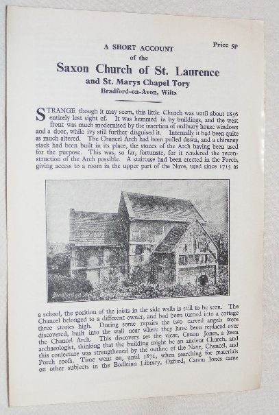 A Short Account of the Saxon Church of St Laurence, Bradford-on-Avon, Wilts