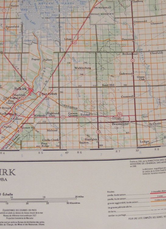 Selkirk, Manitoba 62-I, Edition 5 MCE, Series A 502 1:250000 Map