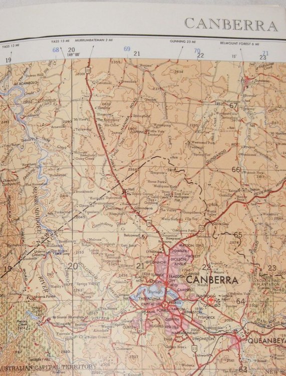 Canberra. 1:250000 Map SI 55-16 Edition 1 AAS, Series R 502