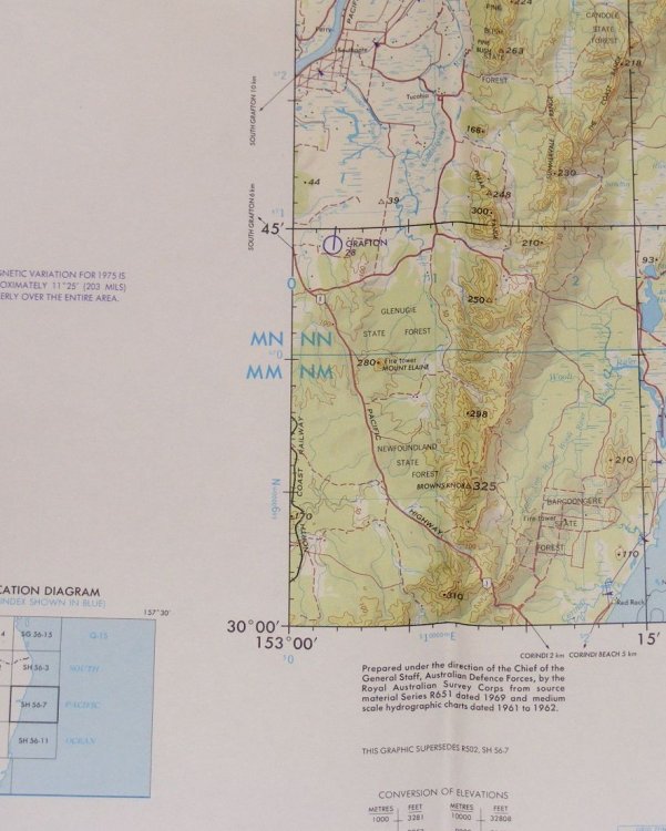 Maclean, Australia, 1:250000 Map, Sheet SH 56-7, Series 1501, Edition 1