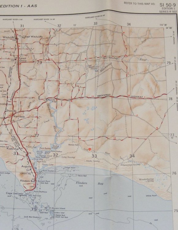Augusta, Western Australia, 1:250000 Map Sheet SI 50-9 Edition 1 Series R 502