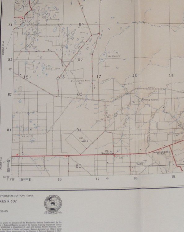 Newdegate, Western Australia, 1:250000 Map Sheet SI 50-8 Provisional Edition, Series R 502