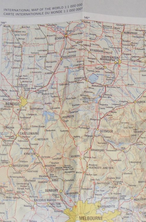 Melbourne SJ 55 1:1 000 000 International Map of the World, Australia Series