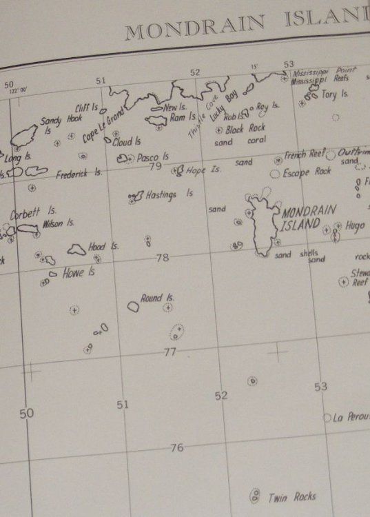 Mondrain Island 1:25000 Map Sheet SI 51-10 Edition 1-AAS (Provisional Edition) Series R 502