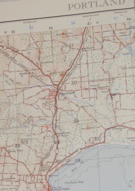 Portland, Victoria, 1:250000 Map Sheet SJ 54-11, Edition 1-AAS, Series R 502
