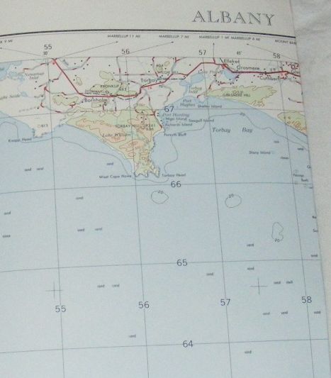 Albany, Western Australia 1:250000 Map Sheet SI 50-15, Edition 1, Series R 502